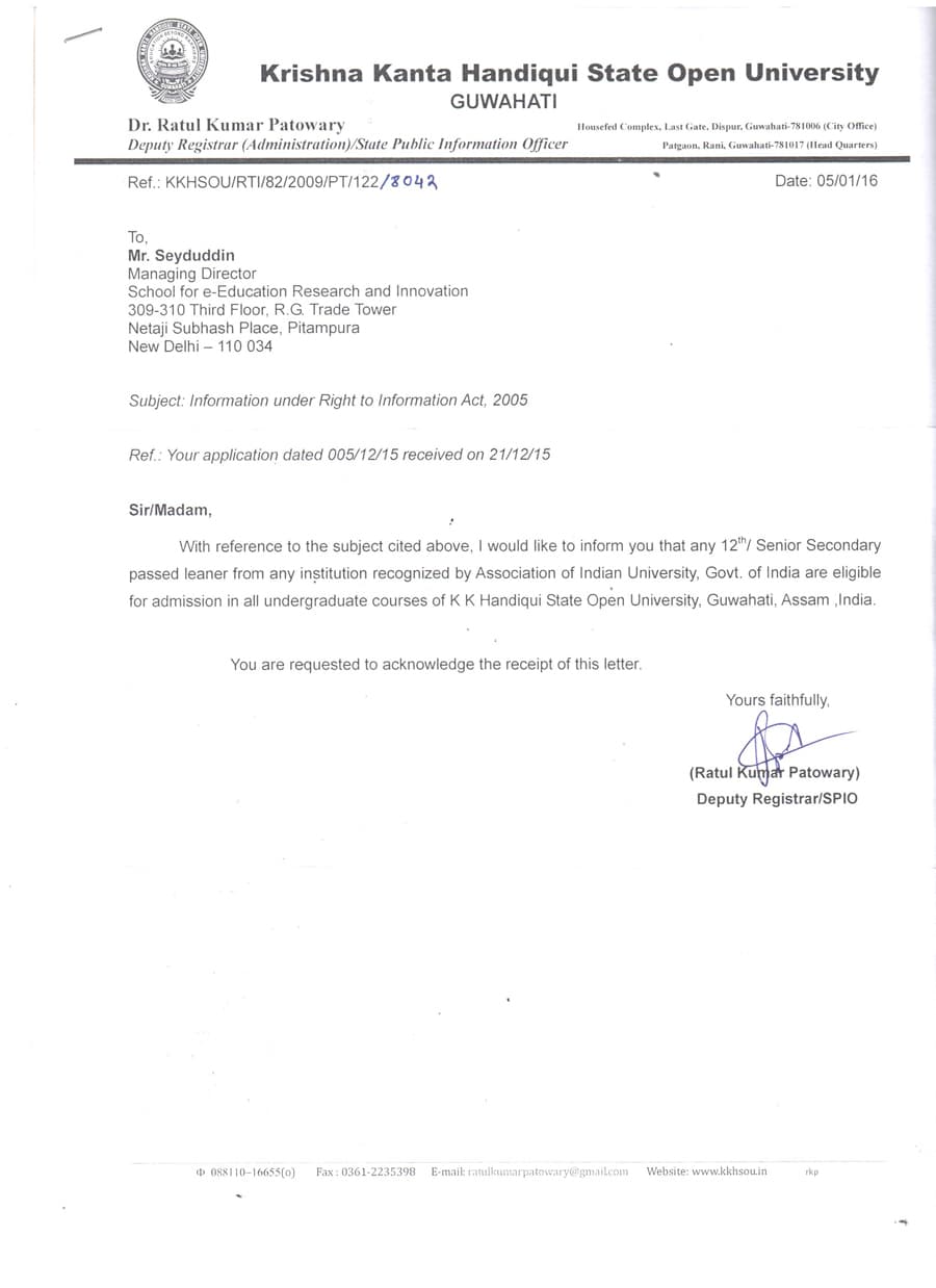 KRISHNA KANTA HANDIQUI STATE OPEN UNIVERSITY