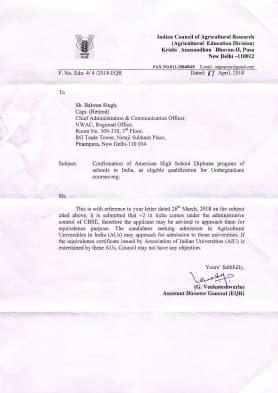 INDIAN COUNCIL OF AGRICULTURAL RESEARCH