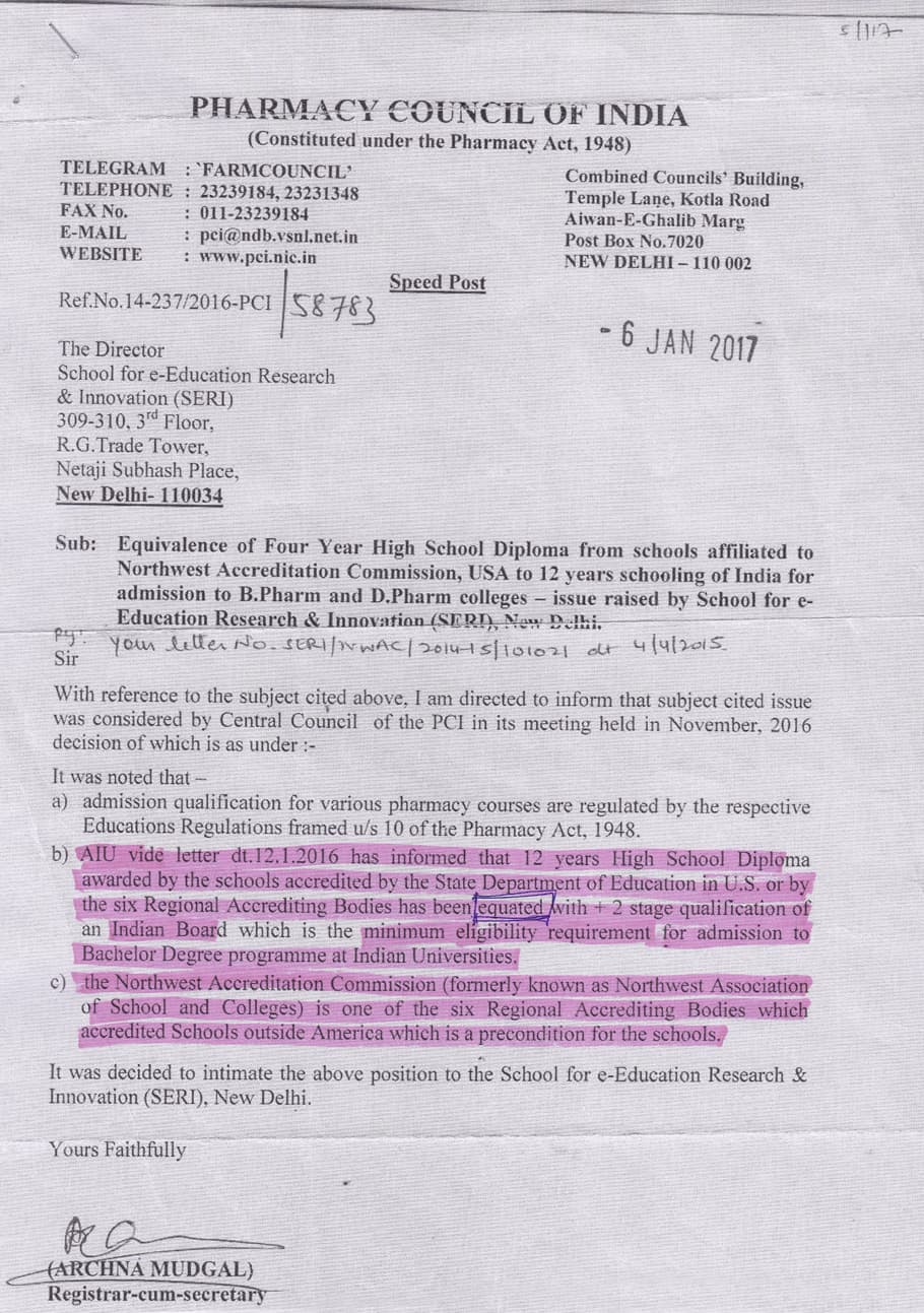 PHARMACY COUNCIL OF INDIA