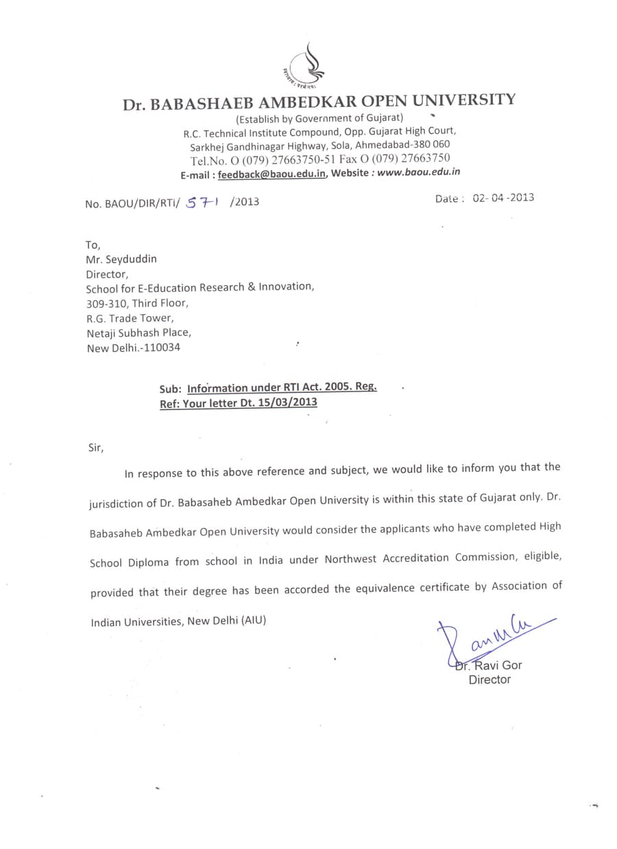 Dr. BABASHAEB AMBEDKAR OPEN UNIVERSITY