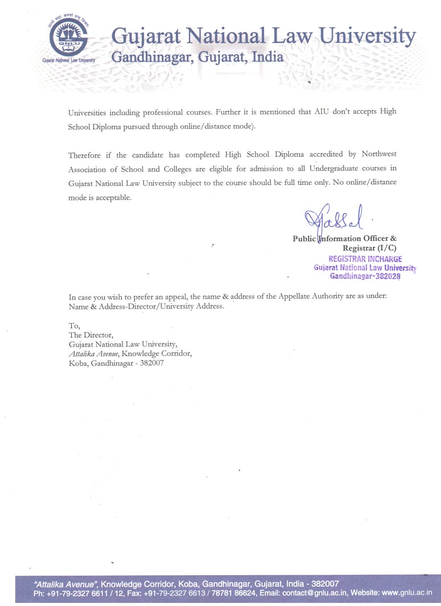 GUJARAT NATIONAL LAW UNIVERSITY PAGE 2