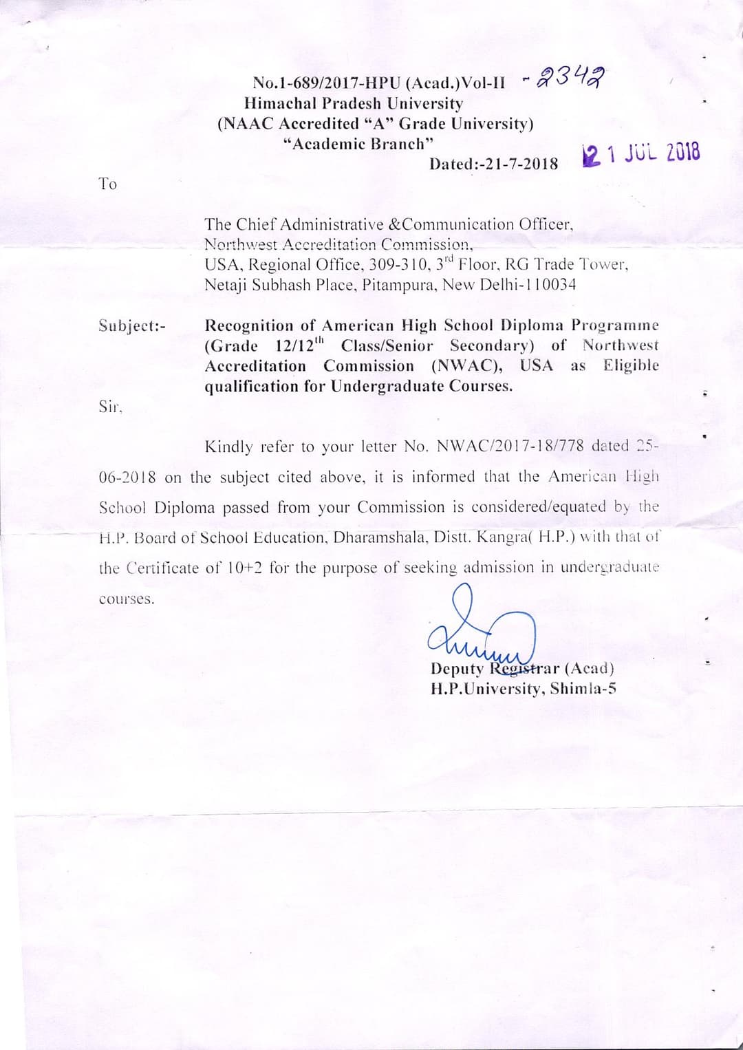 HIMACHAL PRADESH UNIVERSITY