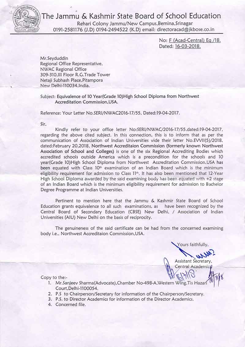 UNIVERSITY OF KASHMIR, SRINAGAR