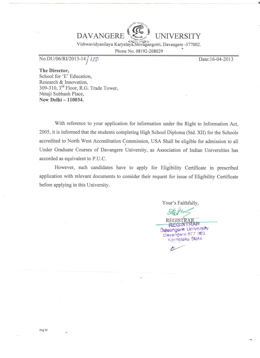 DAVANGERE UNIVERSITY