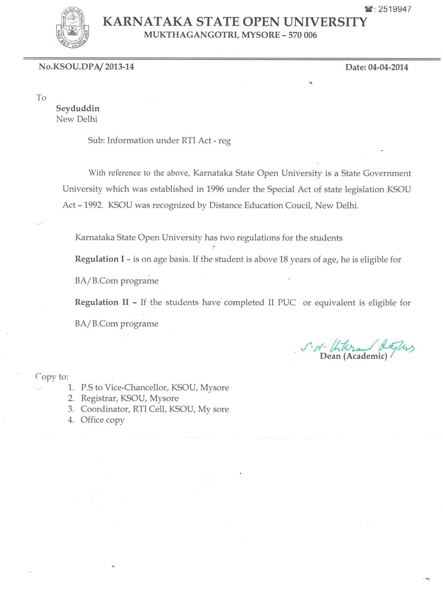 KARNATAKA STATE OPEN UNIVERSITY