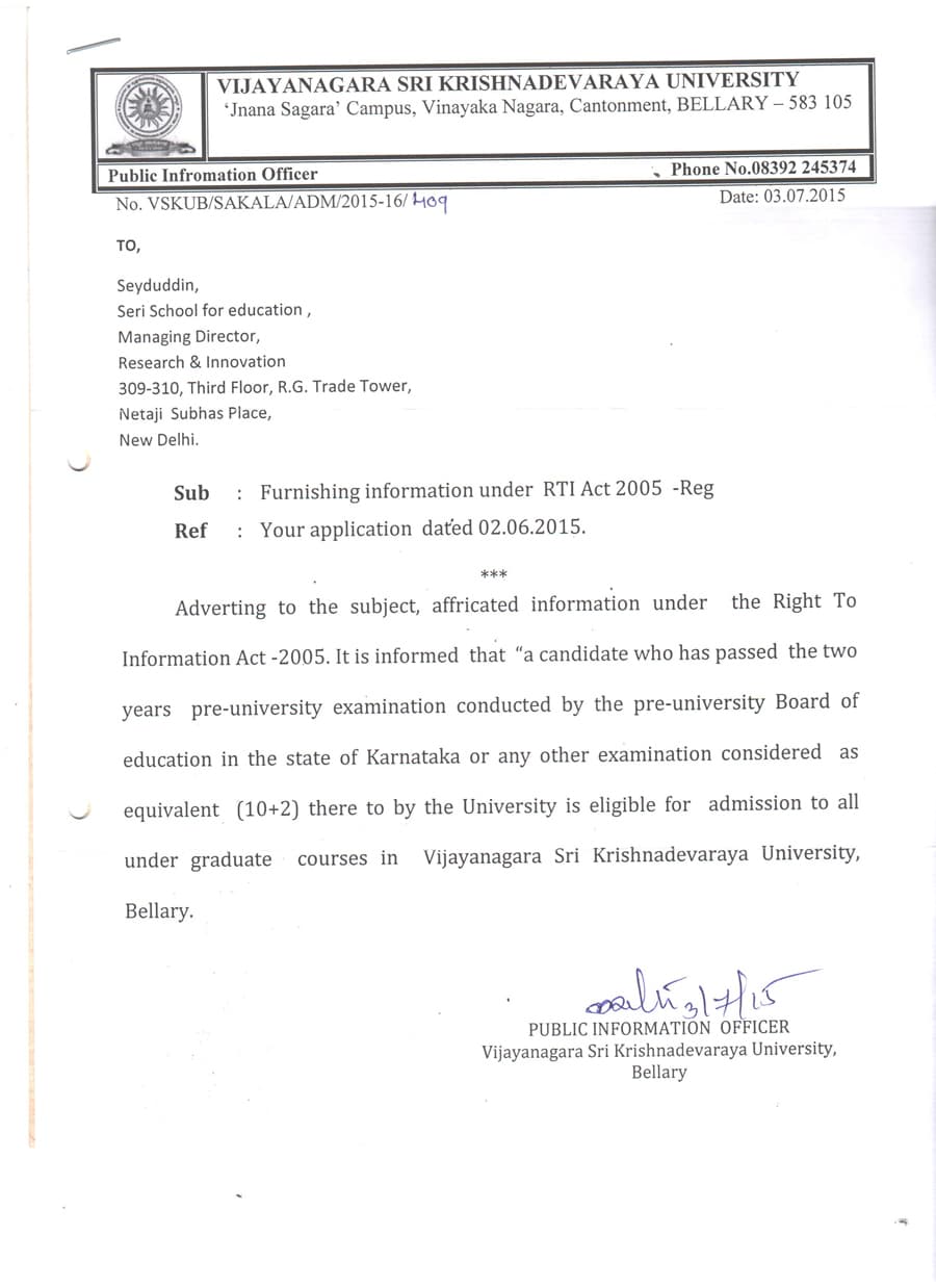 VIJAYANAGARA SRI KRISHNADEVARAYA UNIVERSITY