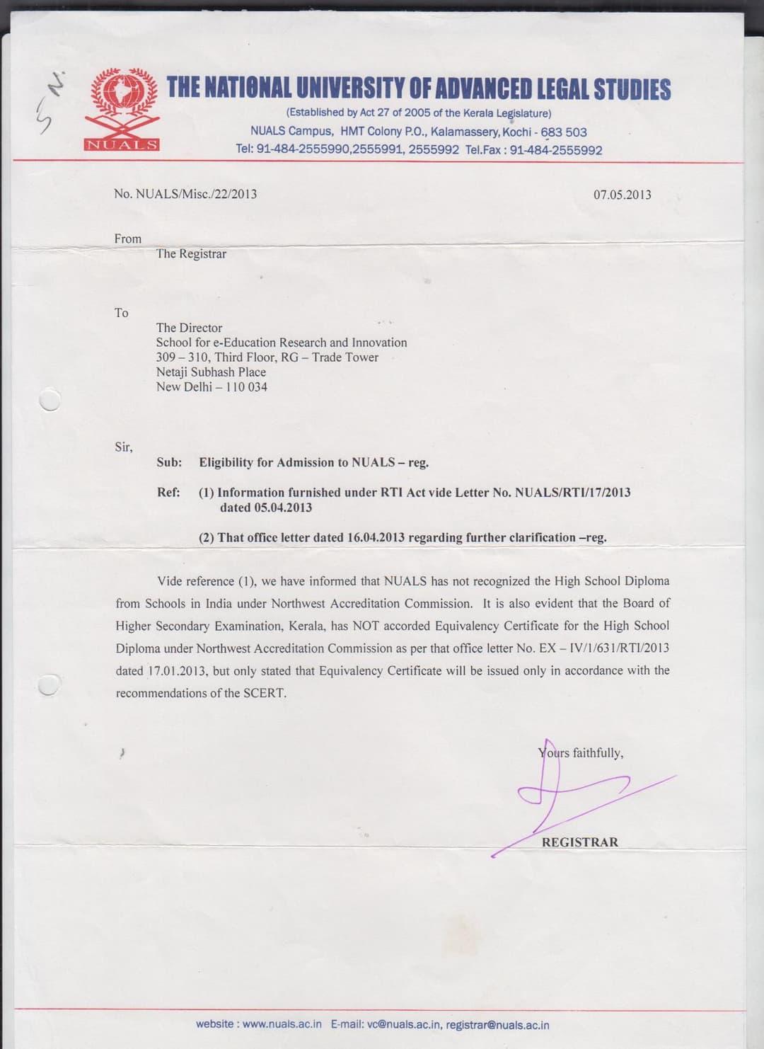 THE NATIONAL UNIVERSITY OF ADVANCED LEGAL STUDIES