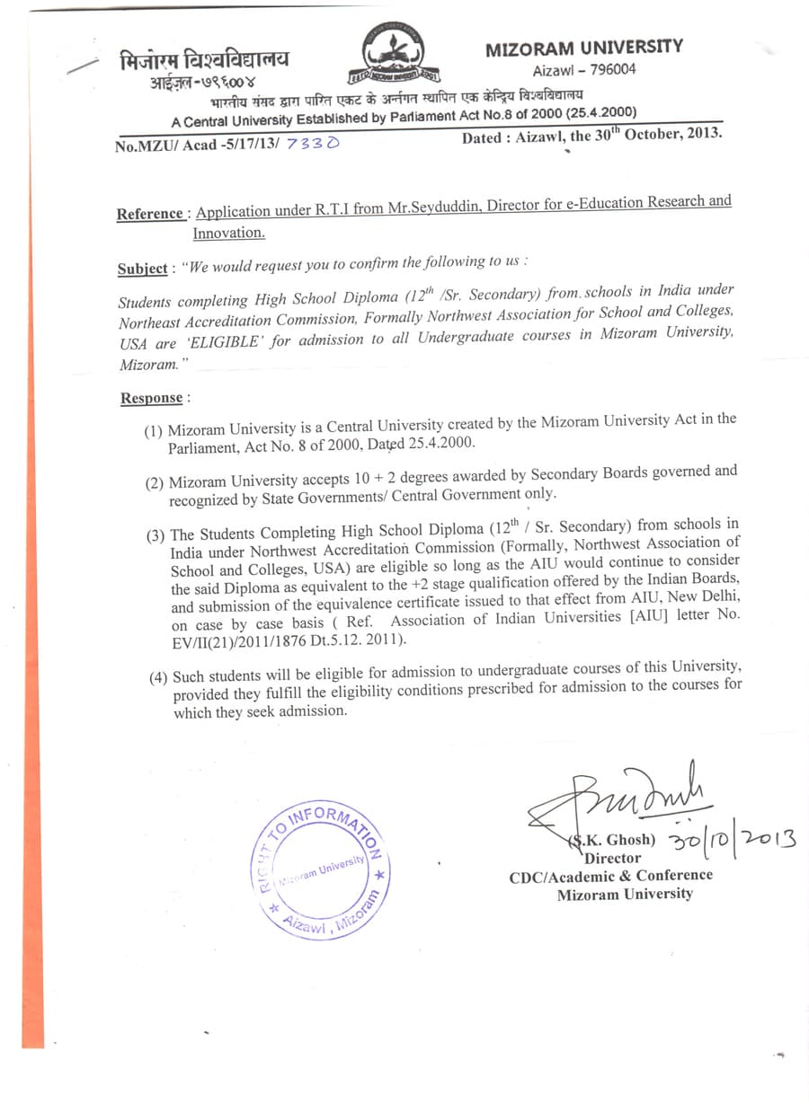 MIZORAM UNIVERSITY PAGE 2