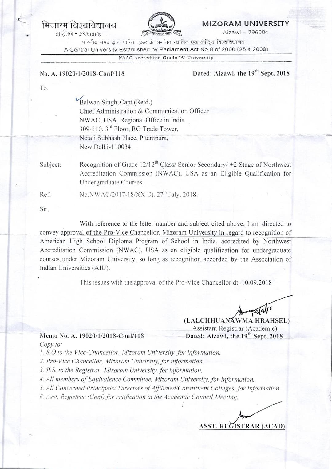 MIZORAM UNIVERSITY PAGE 3