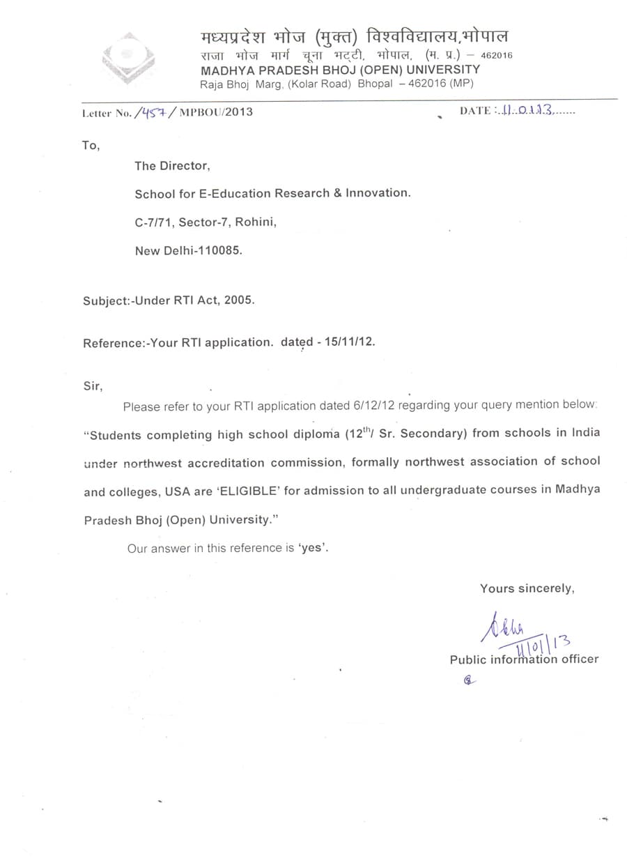 MADHYA PRADESH BHOJ (OPEN) UNIVERSITY