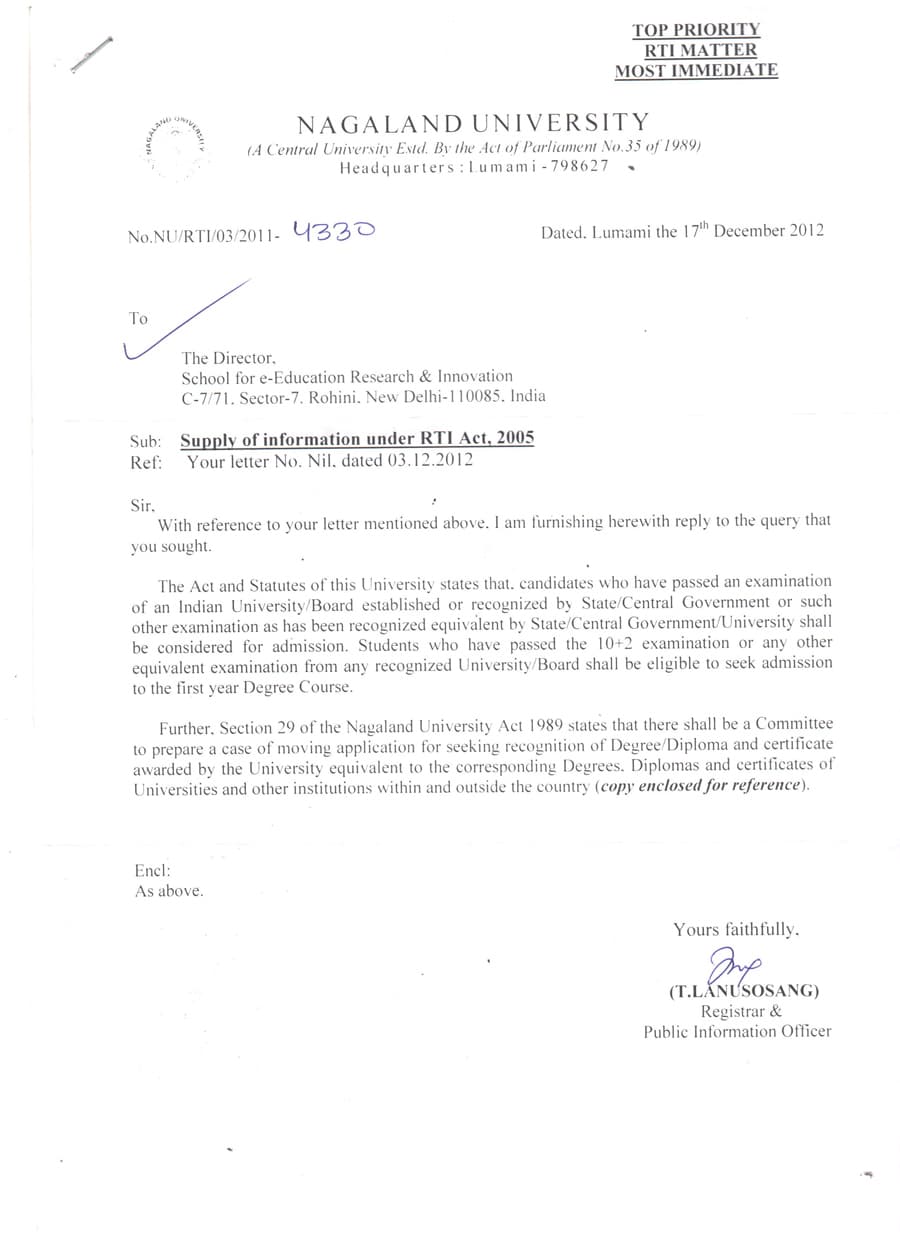 NAGALAND UNIVERSITY PAGE 1