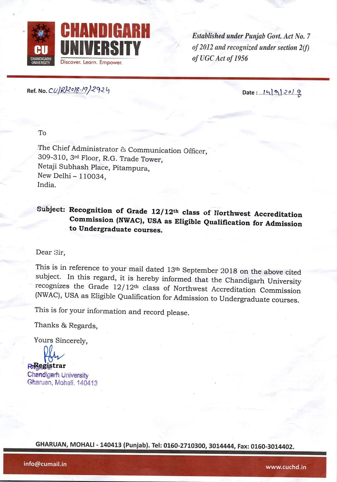 CHANDIGARH UNIVERSITY