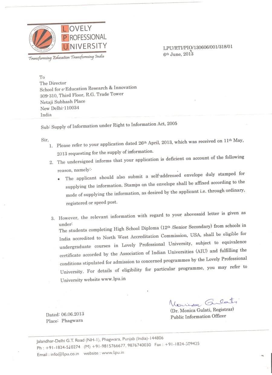 LOVELY PROFESSIONAL UNIVERSITY