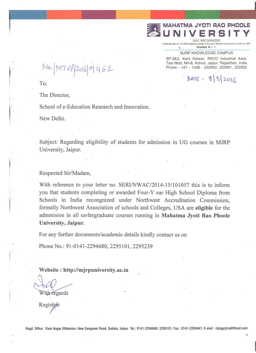 MAHATMA JYOTI RAO PHOOLE UNIVERSITY