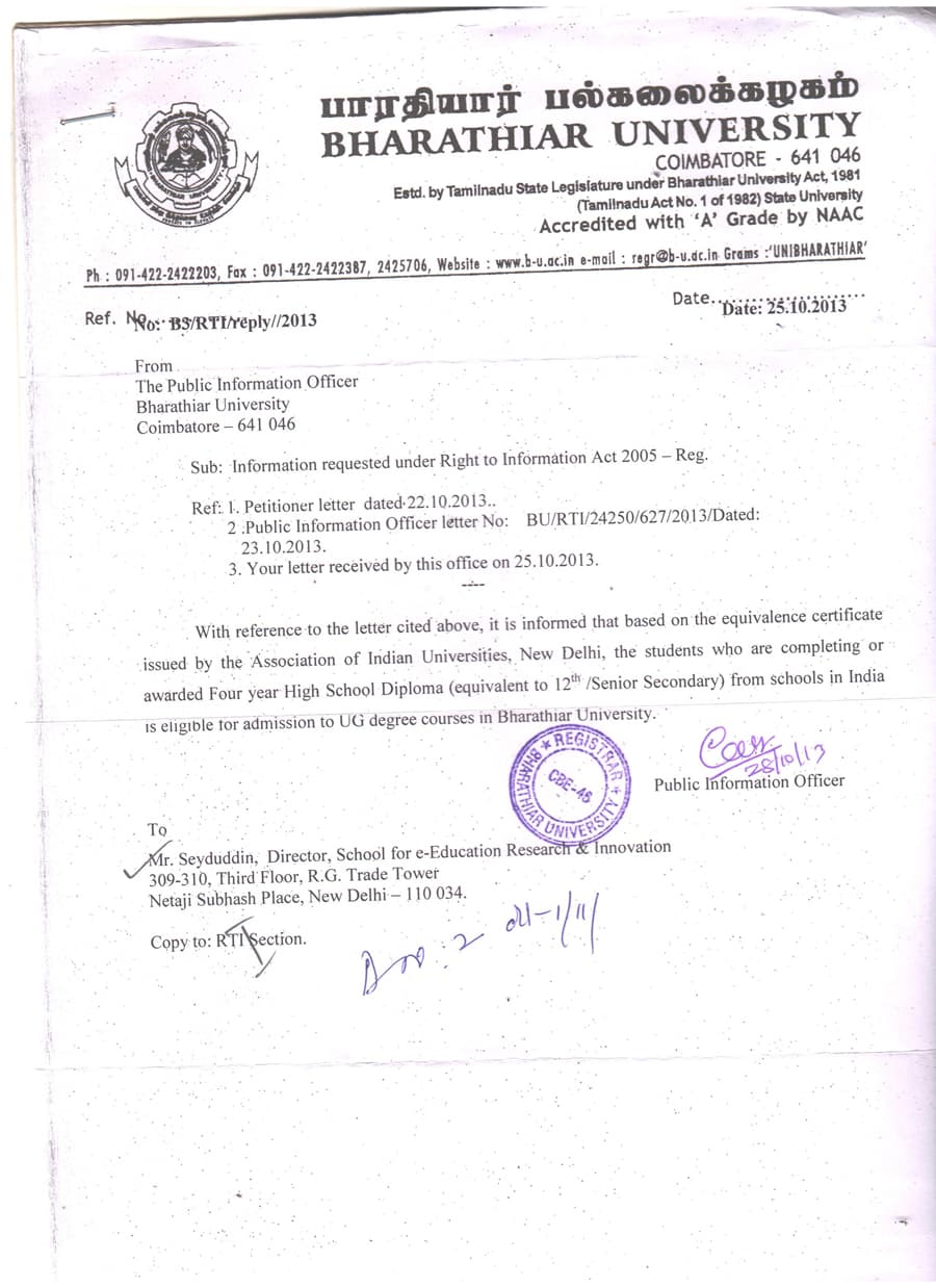 BHARATHIAR UNIVERSITY