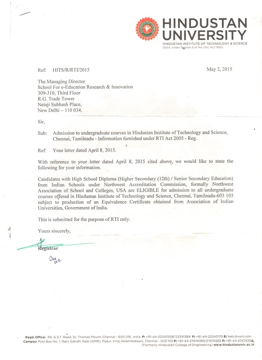 HINDUSTAN UNIVERSITY