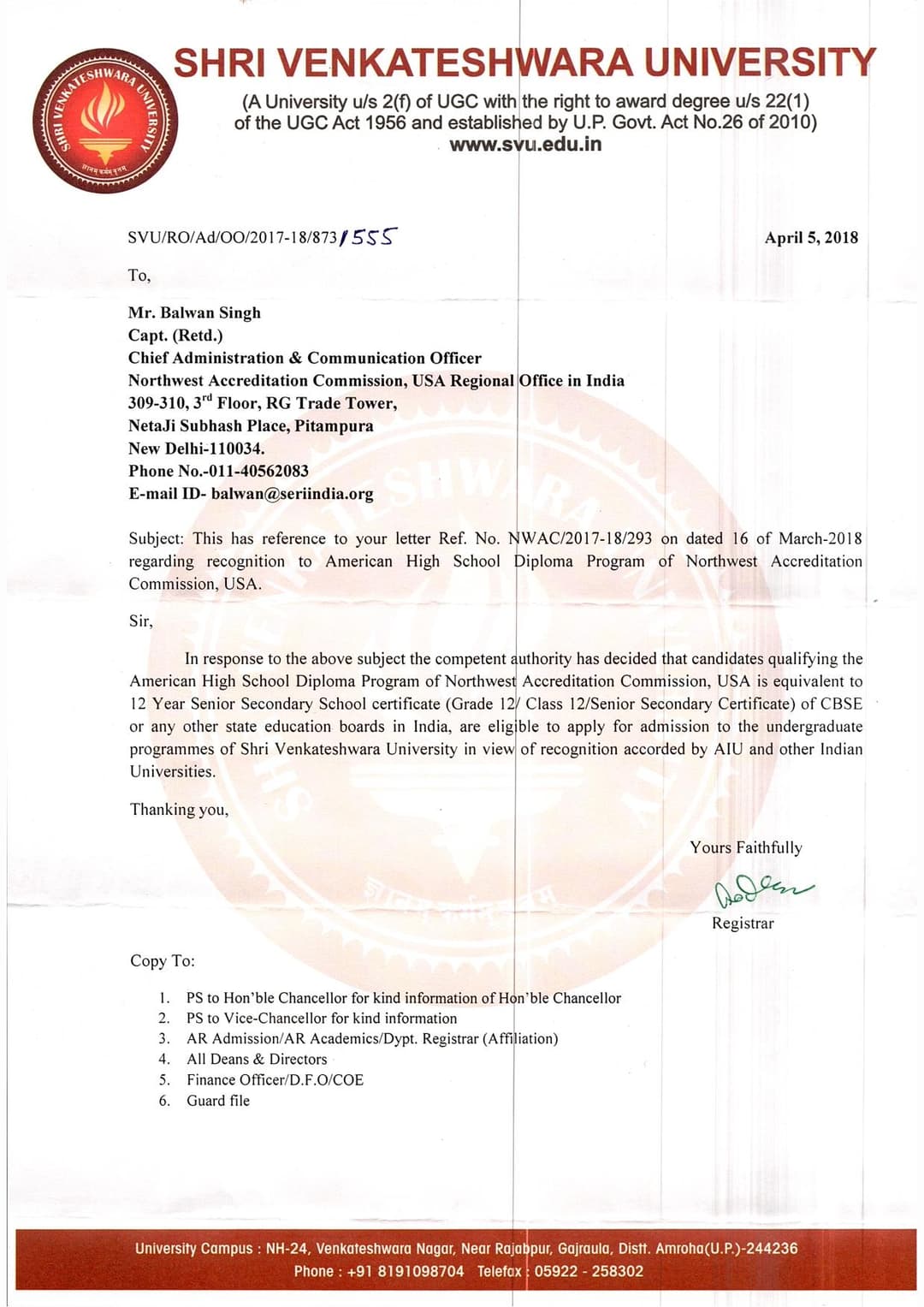 SHRI VENKATESHWARA UNIVERSITY UTTAR-PRADESH 2