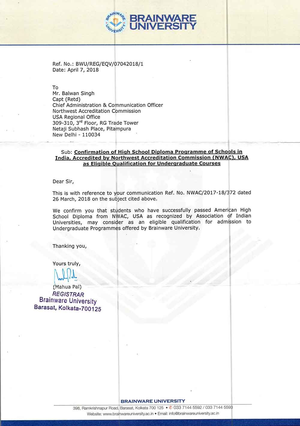 BRAINWARE UNIVERSITY (KOLKATA)