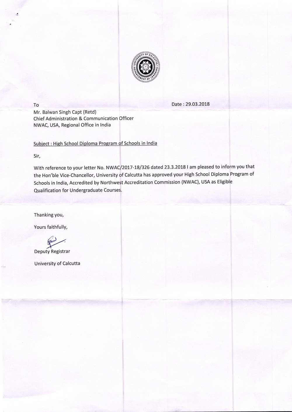 UNIVERSITY OF CALCUTTA