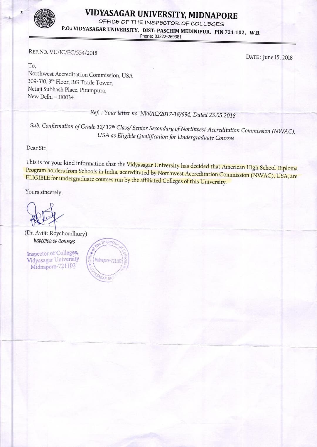 VIDYASAGAR UNIVERSITY